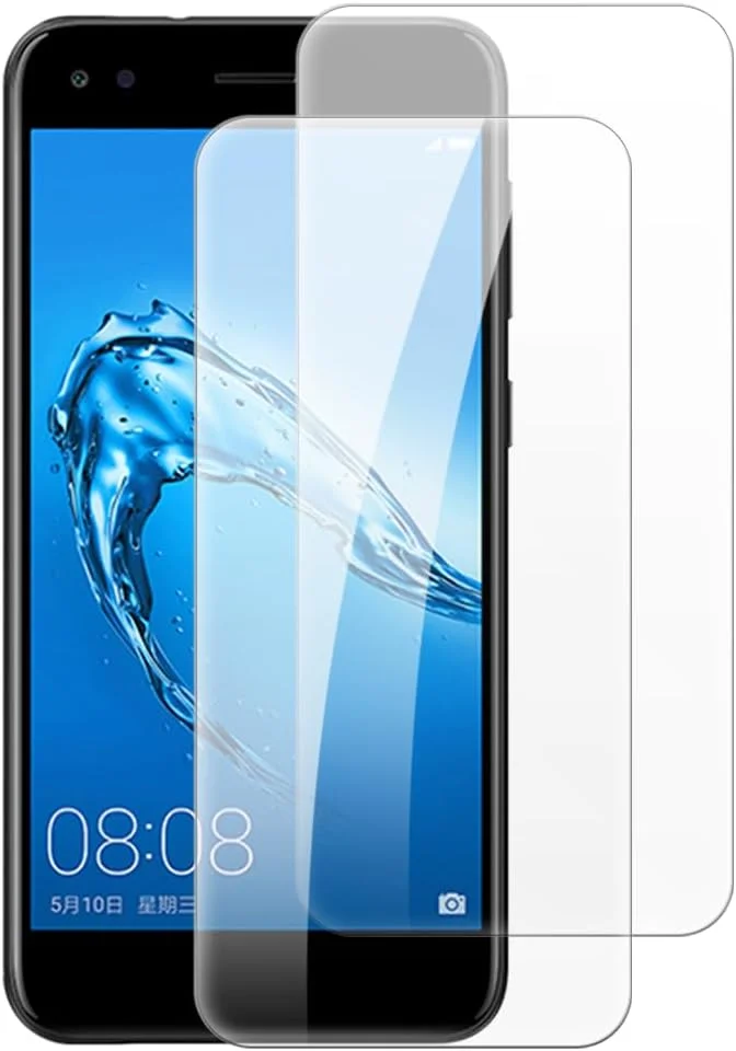 شاین تایم [بسته 2 عددی] محافظ صفحه نمایش شیشه ای حرارت دیده سازگار با هوآوی P9 لایت مینی (5 اینچ)، HD شفاف ضد خش بدون حباب، سازگار با قاب