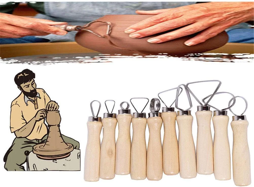 مجموعه ابزار سفالگری DHXYZM، 10 عدد ابزار حکاکی و مدل سازی سرامیک