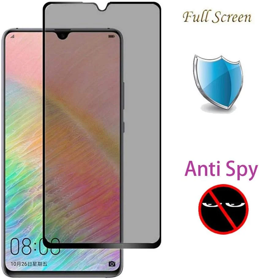 بسته 3 عددی محافظ صفحه نمایش شیشه ای حریم خصوصی، برای هوآوی میت 20 20X، فیلم محافظ ضد جاسوسی برای هوآوی میت 20