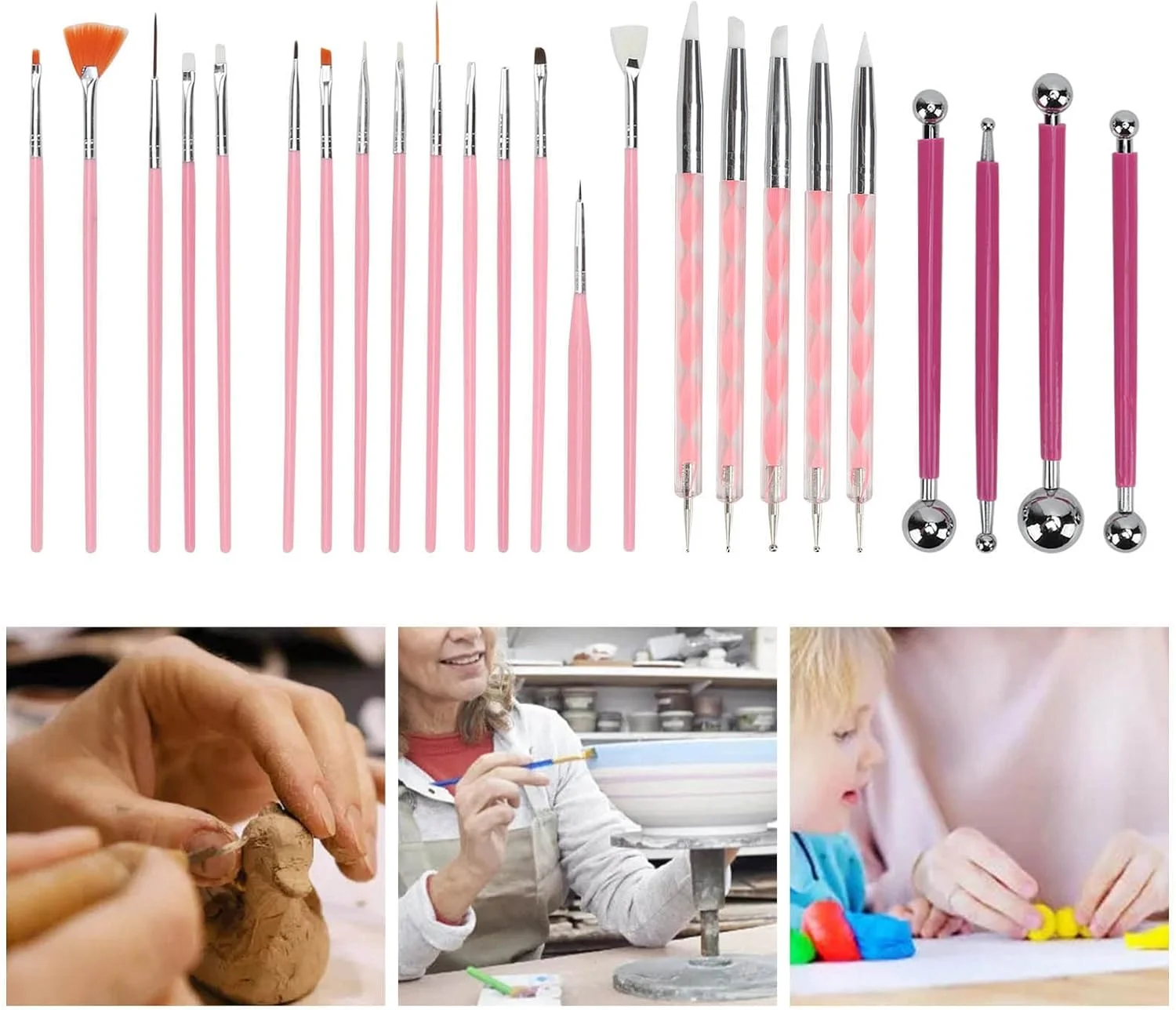 ابزار سفالگری، ابزار مجسمه سازی سفالی با جزئیات دقیق برای متخصصان مجسمه سازی برای صنایع دستی Wzsydn