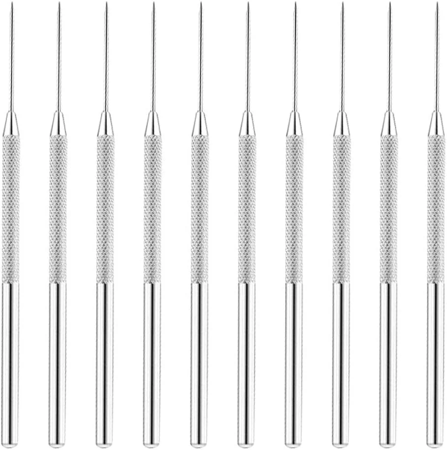 ابزار مجسمه سازی و مدل سازی خمیر تاکل بلیز، 10 عدد ابزار سوزنی خمیر از جنس استیل ضد زنگ، ابزار دستی حکاکی موم، ابزار سفالگری هنرمند مجسمه سازی خمیر