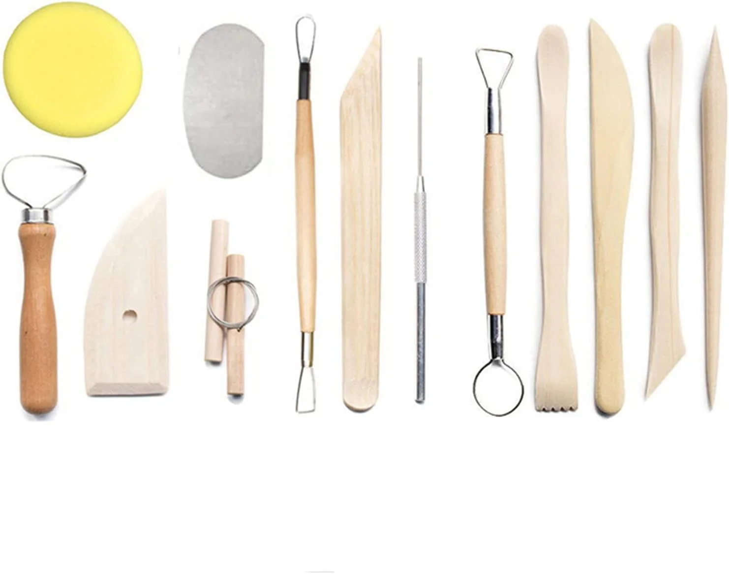 ست ابزار مجسمه سازی خاک رس، ست ابزار سفالی، ست ابزار مجسمه سازی سرامیک، ابزار حکاکی، کاردستی DIY