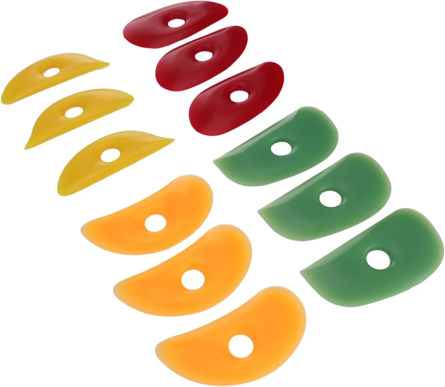 ابزار سفالگری Mudtool، دنده لاستیکی نرم برای سفال، ابزار سرامیکی سیلیکونی 12 عددی، دنده های سرامیکی لاستیکی سفالی، ابزار سفالگری برای مجسمه سازی DIY، ابزار سفالی سرامیکی