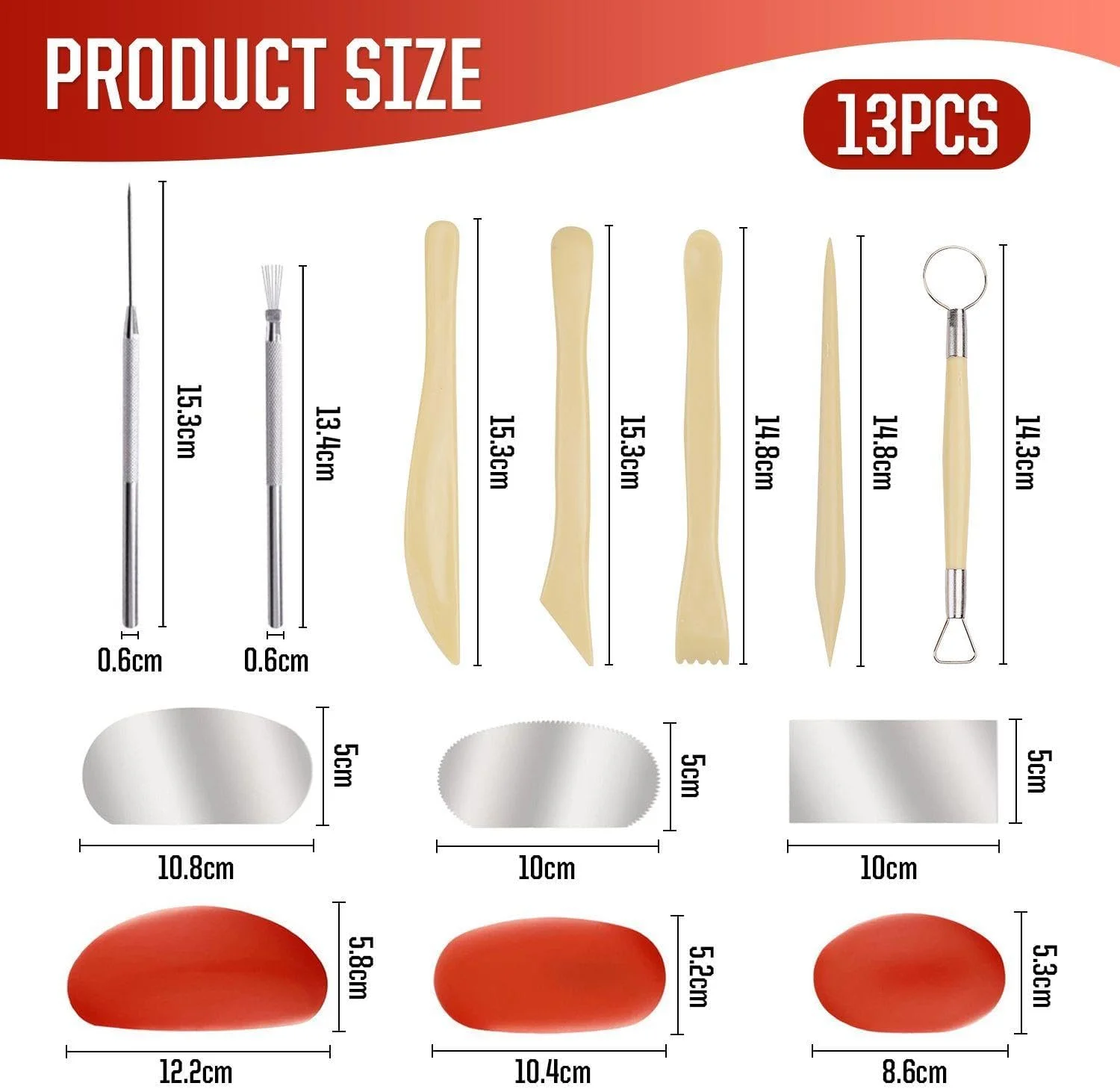 مجموعه ابزار حکاکی TVSVKWE شامل ۸ قطعه و ابزار مجسمه سازی سفالی شامل ۵ قطعه، لوازم جانبی صنایع دستی DIY، ابزار سرامیکی چند منظوره. مجموعه ابزار حکاکی TVSVKWE شامل ۸ قطعه و ابزار مجسمه سازی سفالی شامل ۵ قطعه، لوازم جانبی صنایع دستی DIY، ابزار سرامیکی چند منظوره.