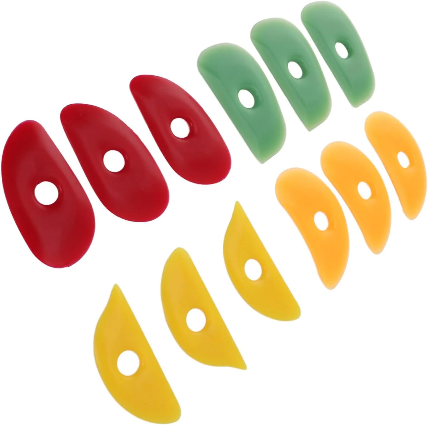 ابزار سفالگری Mudtool، دنده لاستیکی نرم برای سفال، ابزار سرامیکی سیلیکونی 12 عددی، دنده های سرامیکی لاستیکی سفالی، ابزار سفالگری برای مجسمه سازی DIY، ابزار سفالی سرامیکی