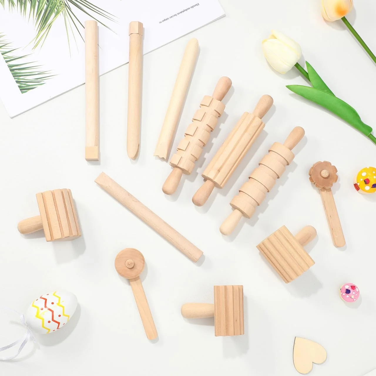 SOIMISS مجموعه 12 عددی ابزار سفالگری، ابزار چوبی سفالگری برای مدل سازی کودکان برای سرامیک، صنایع دستی هنری DIY