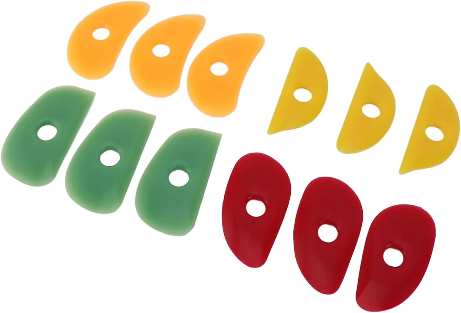 ابزار سفالگری، ابزار رسی 12 عددی دنده های سرامیکی رسی لاستیکی، ابزار مجسمه سازی سیلیکونی، دنده لاستیکی نرم برای ابزار سرامیکی رسی سیلیکونی برای مجسمه سازی سرامیک DIY