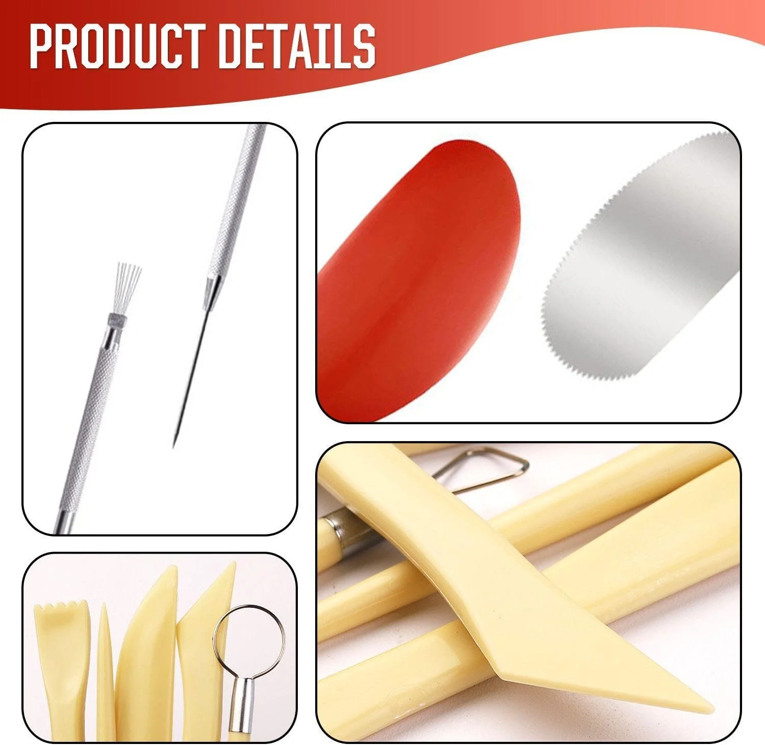 مجموعه ابزار حکاکی TVSVKWE شامل ۸ قطعه و ابزار مجسمه سازی سفالی شامل ۵ قطعه، لوازم جانبی صنایع دستی DIY، ابزار سرامیکی چند منظوره. مجموعه ابزار حکاکی TVSVKWE شامل ۸ قطعه و ابزار مجسمه سازی سفالی شامل ۵ قطعه، لوازم جانبی صنایع دستی DIY، ابزار سرامیکی چند منظوره.