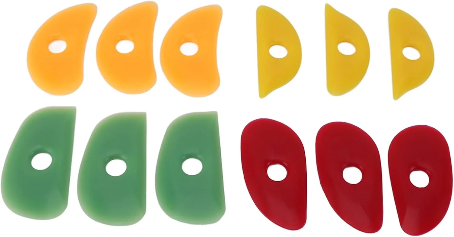 ابزار سفالگری Mudtool، دنده لاستیکی نرم برای سفال، ابزار سرامیکی سیلیکونی 12 عددی، دنده های سرامیکی لاستیکی سفالی، ابزار سفالگری برای مجسمه سازی DIY، ابزار سفالی سرامیکی