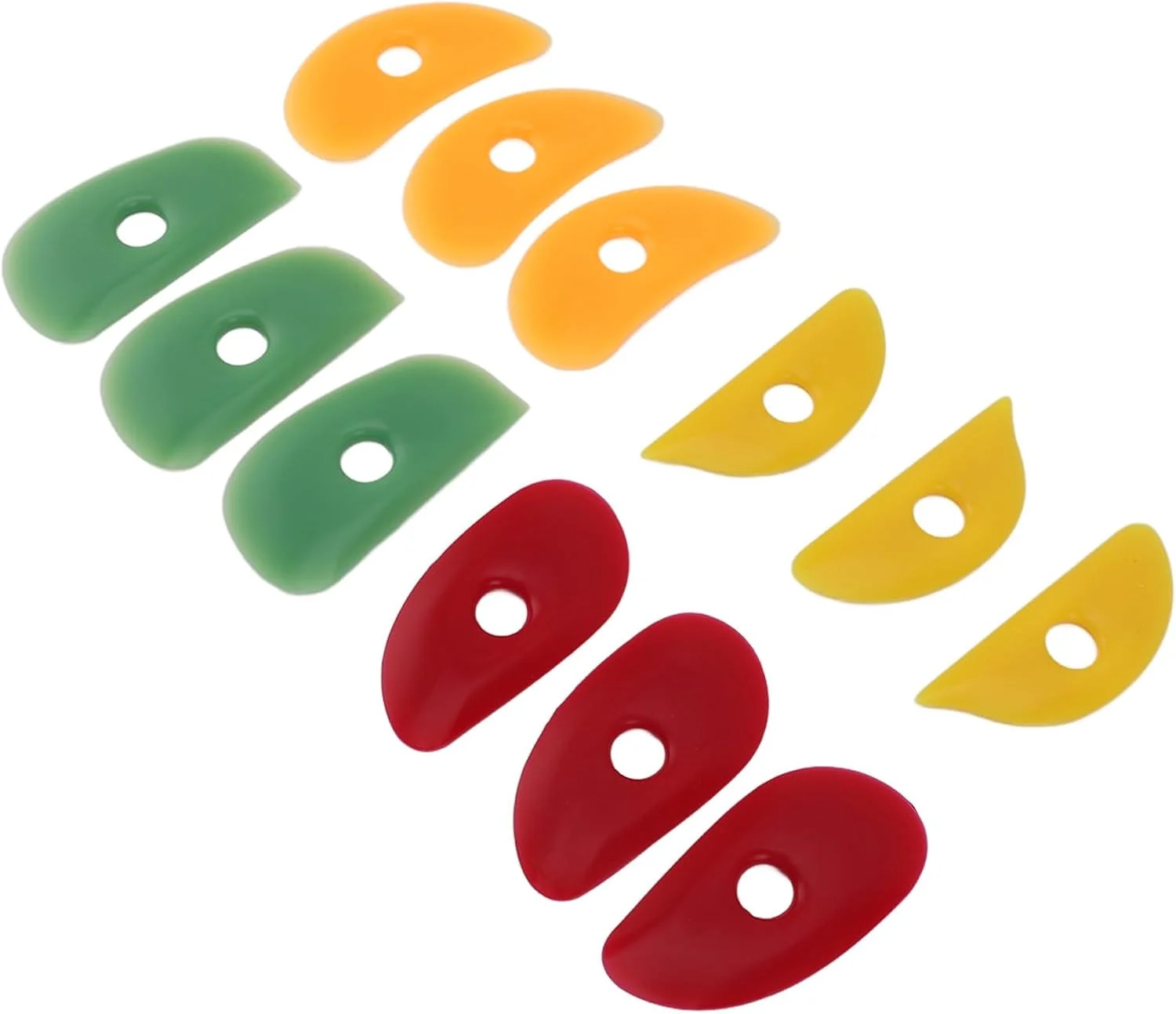 ابزار سفالگری، ابزار رسی 12 عددی دنده های سرامیکی رسی لاستیکی، ابزار مجسمه سازی سیلیکونی، دنده لاستیکی نرم برای ابزار سرامیکی رسی سیلیکونی برای مجسمه سازی سرامیک DIY