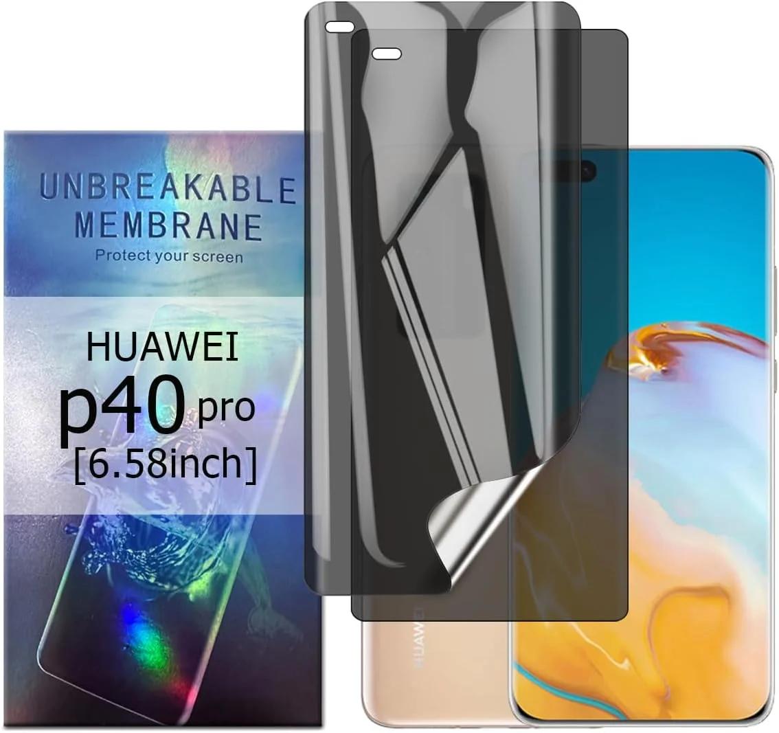 محافظ صفحه نمایش هیدروژلی حریم خصوصی گلکرپو ۲ عددی برای هواوی P40 Pro [۶.۵۸ اینچ] - ضد جاسوسی - فیلم محافظ TPU انعطاف پذیر خود ترمیم شونده [شیشه سکوریت نیست]