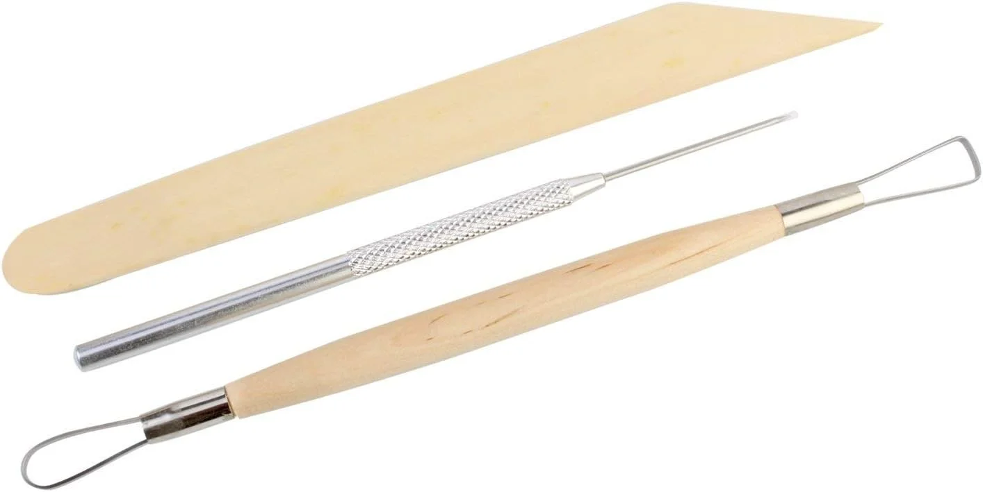 ست ابزار سفالگری ویشال همراه با اسفنج (بژ) - ۸ تکه