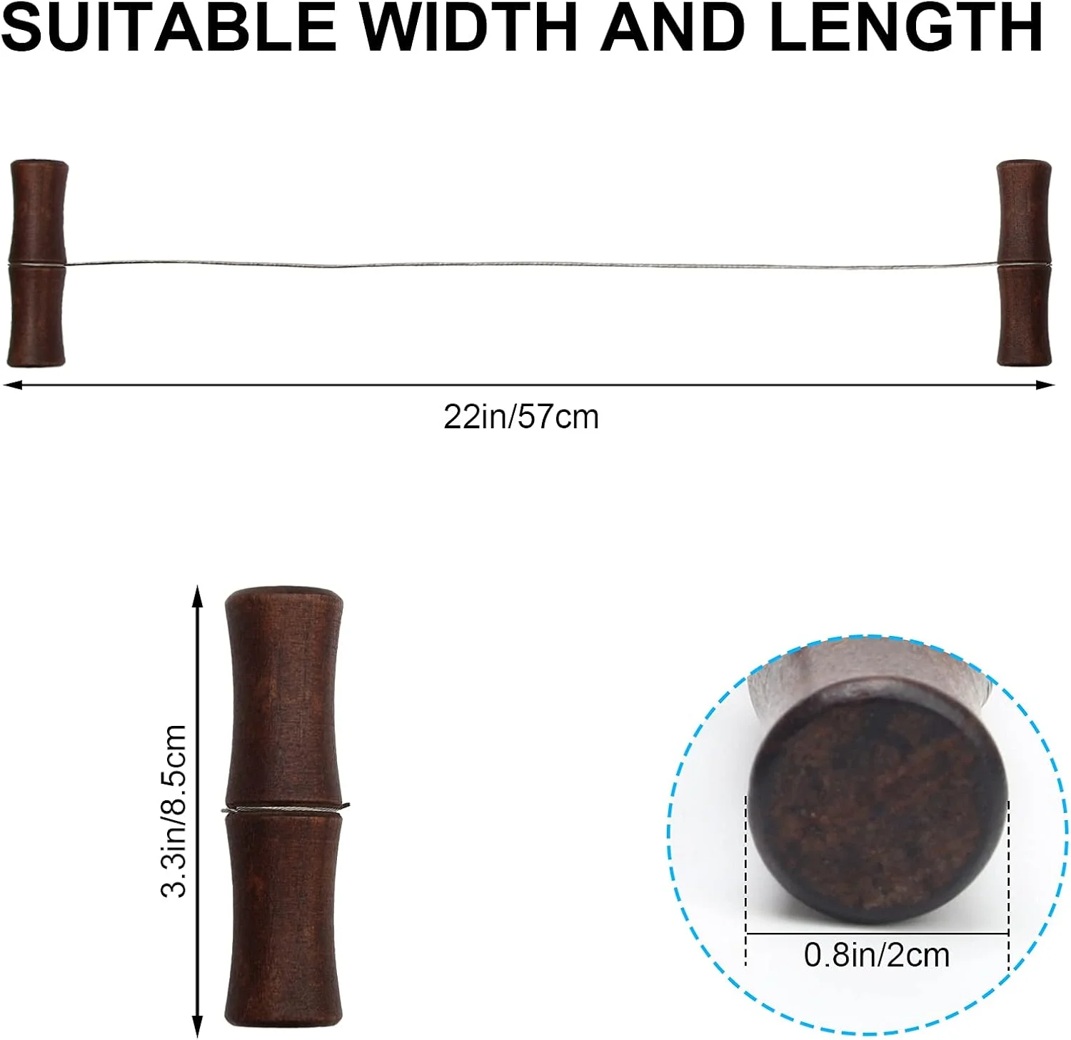 سیم برش رُس هودیا، ابزار سیم، ابزارهای مجسمه‌سازی برای کودکان - سیم برش رُس سرامیکی از سیم گاروت برای برش خمیر بازی، پنیر، صابون، شمع