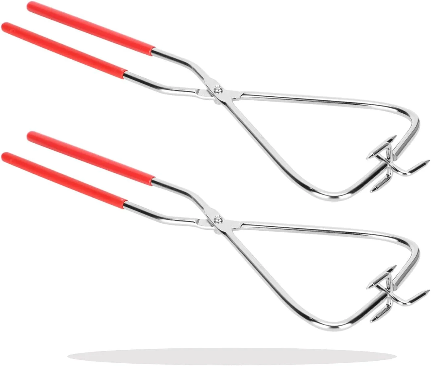 انبر غوطه وری KUIDAMOS، ابزار سفالگری DIY، انبر مجسمه سازی خاک رس، انبر غوطه وری با دسته لاستیکی چرخش 360 درجه، ابزار لعاب کاری 4.1x12.8 اینچی برای سفالگری، فولاد ضد زنگ با لوازم انبردست دسته دار