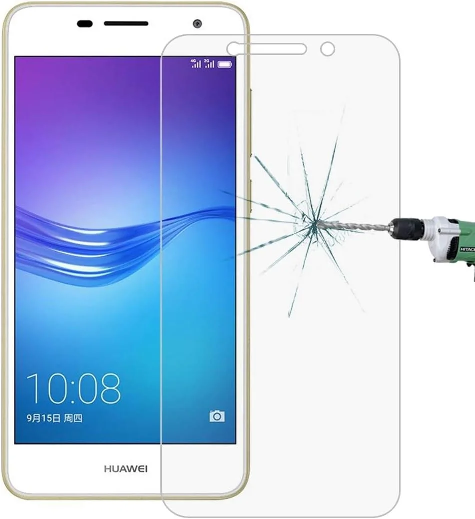 محافظ صفحه نمایش شیشه ای مقاوم 2 عددی برای گوشی هواوی Enjoy 6s، ضخامت 0.26 میلی متر، سختی سطح 9H، شیشه حرارت دیده ضد انفجار 2.5D