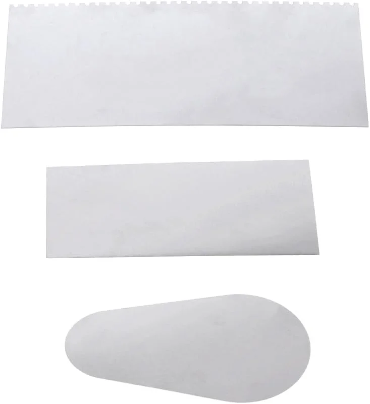 ست 10 عددی کاردک های سفالی لیساکامت، کاردک های فولادی برای پلیمر، کاتر فولادی، ابزارهای دندانه دار سرامیکی، کاردک های فولادی نقره ای