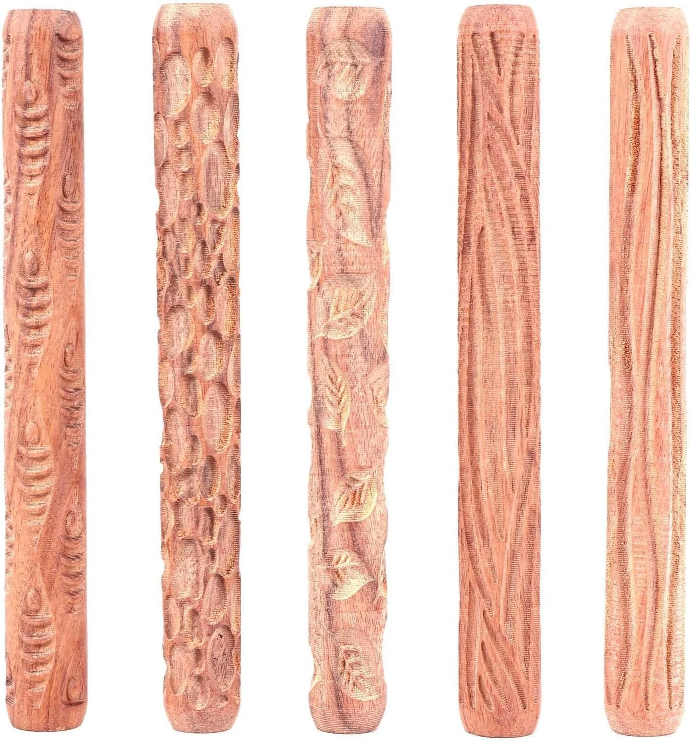 غلتک طرح دار سفالی Gokelomg، 5 عدد ابزار سفالگری برای مهر زدن روی خاک رس