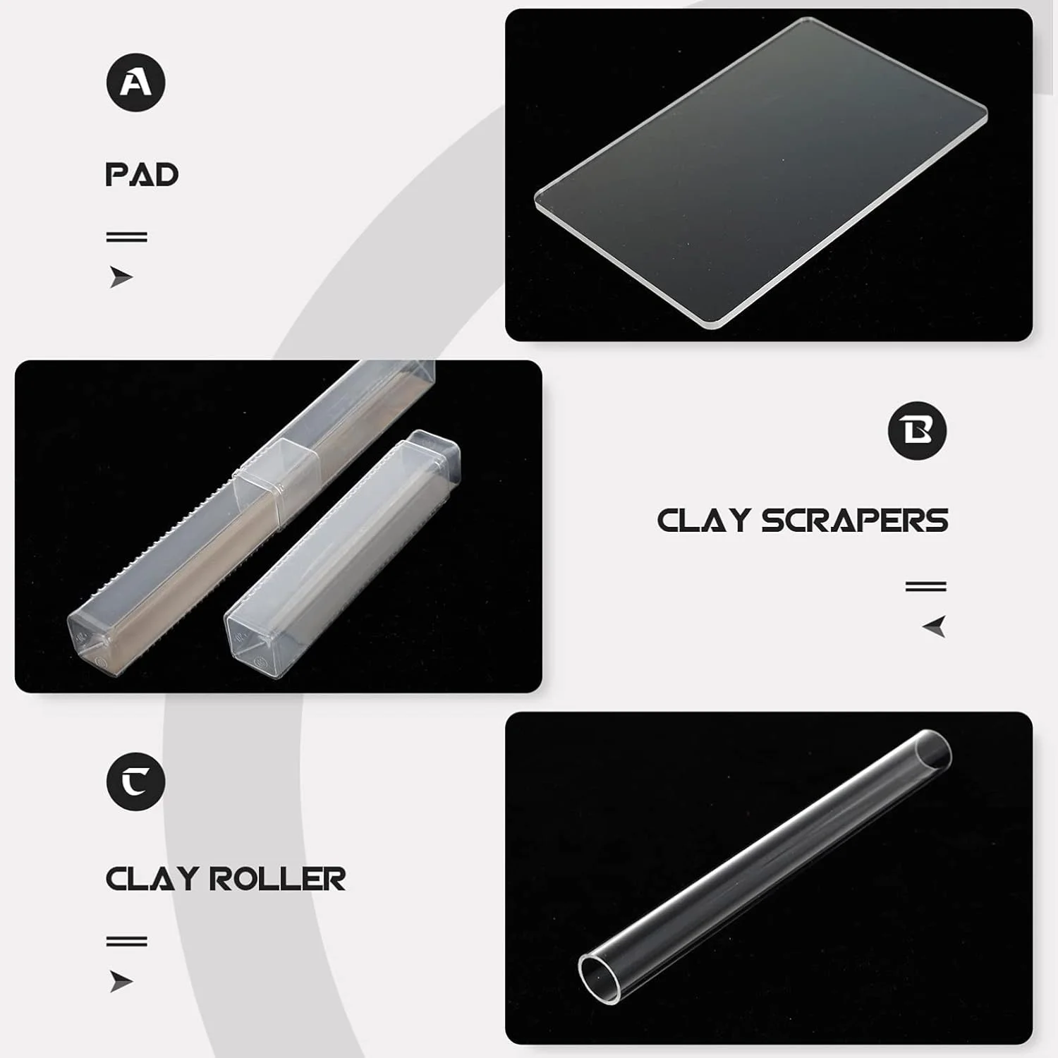 مجموعه ابزار مجسمه سازی سفالی: ابزار سفالی دست ساز DIY، تخته سفالی، وردنه سفالی، کاردک های سفالی، پالت رنگ، کاردک نقاشی سفالی برای ابزار نقاشی هنری مبتدی