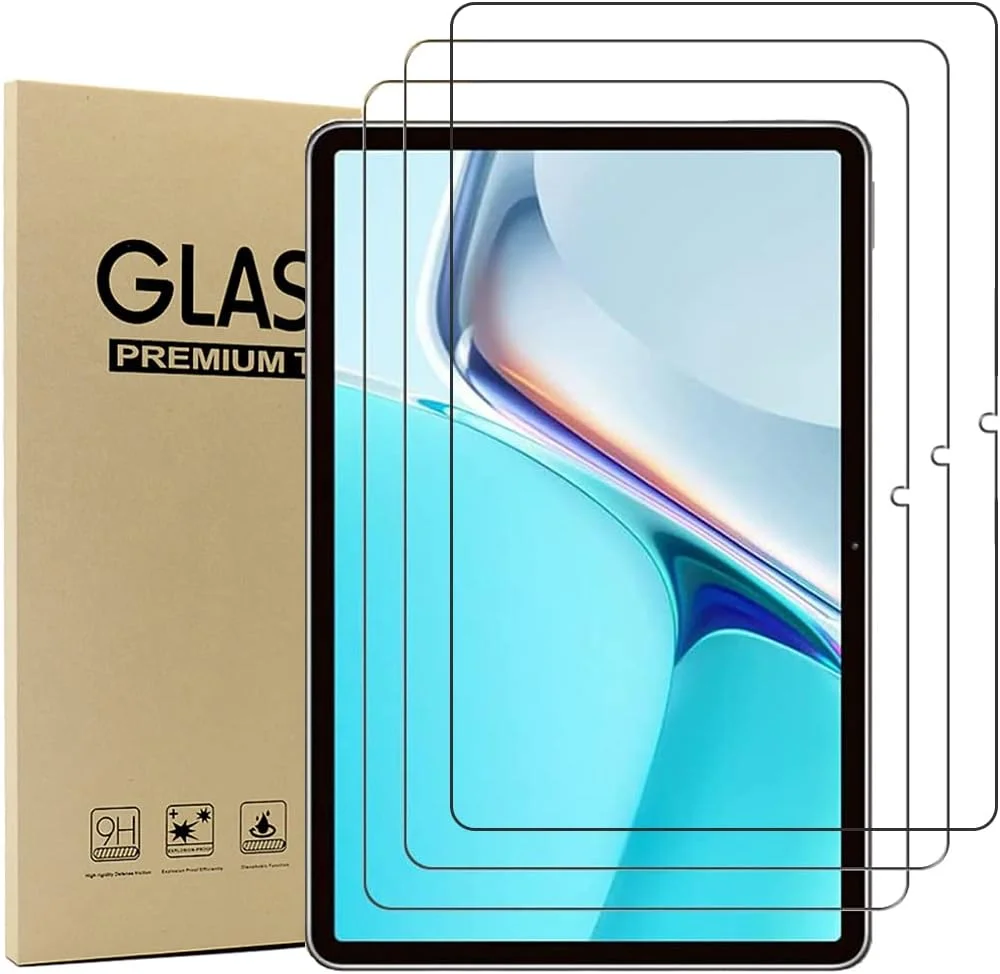 محافظ صفحه نمایش شیشه ای آلنبون هواوی MatePad SE 10.4 اینچ، محافظ صفحه نمایش شیشه ای با سختی 9H، ضد خش، ضد حباب، لبه گرد 2.5D [بسته 3 عددی]