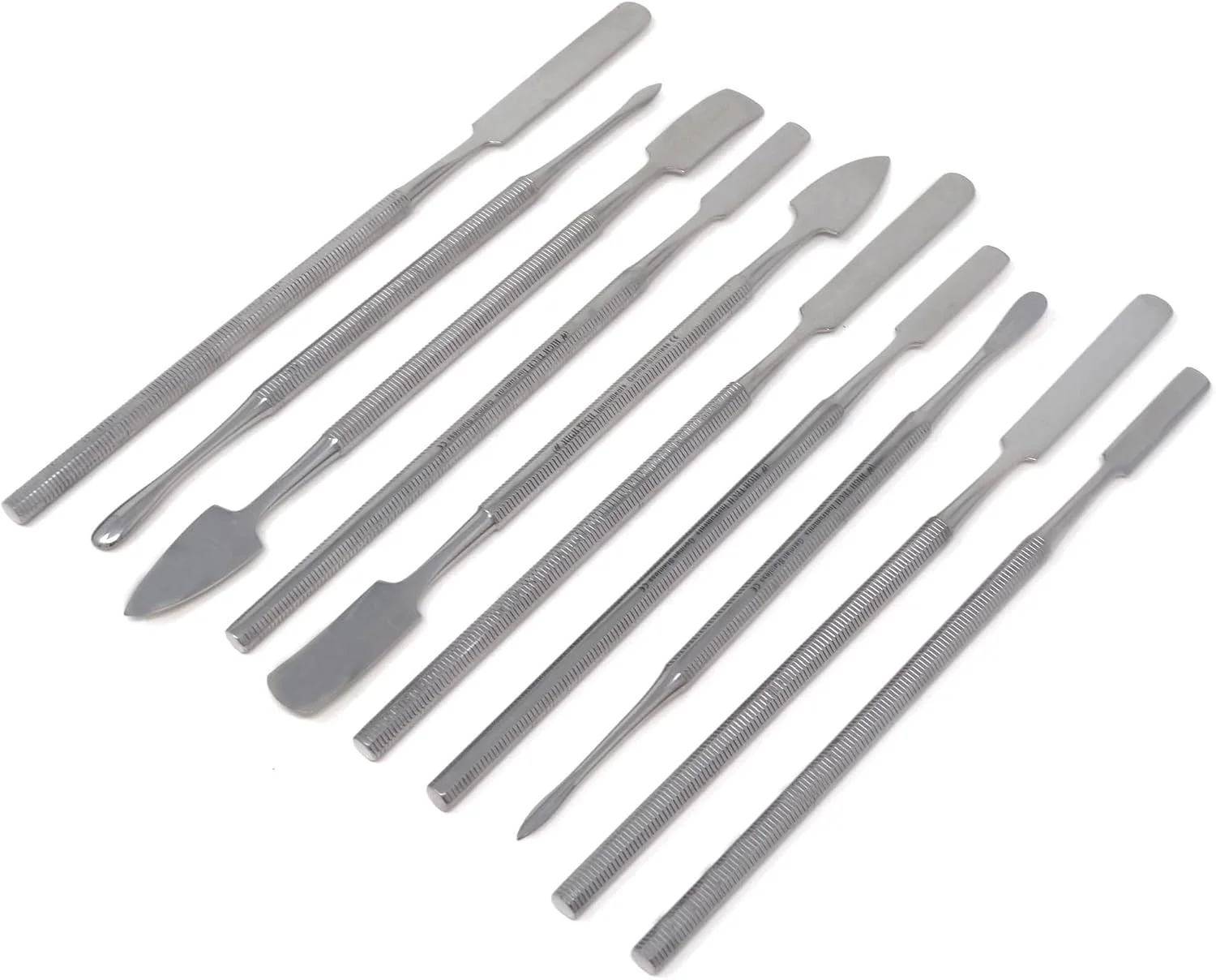 A2Z SCILAB - ست 10 عددی کاردک های مجسمه سازی خاک رس استیل ضد زنگ، ابزارهای سفالگری حکاکی موم - ابزارهای مدل سازی پلیمری شکل دهنده مجسمه سازی برای خاک رس، سفال، آثار هنری سرامیکی و صنایع دستی تعطیلات