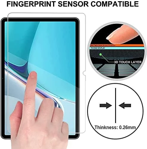محافظ صفحه نمایش شیشه ای آلنبون هواوی MatePad SE 10.4 اینچ، محافظ صفحه نمایش شیشه ای با سختی 9H، ضد خش، ضد حباب، لبه گرد 2.5D [بسته 3 عددی]