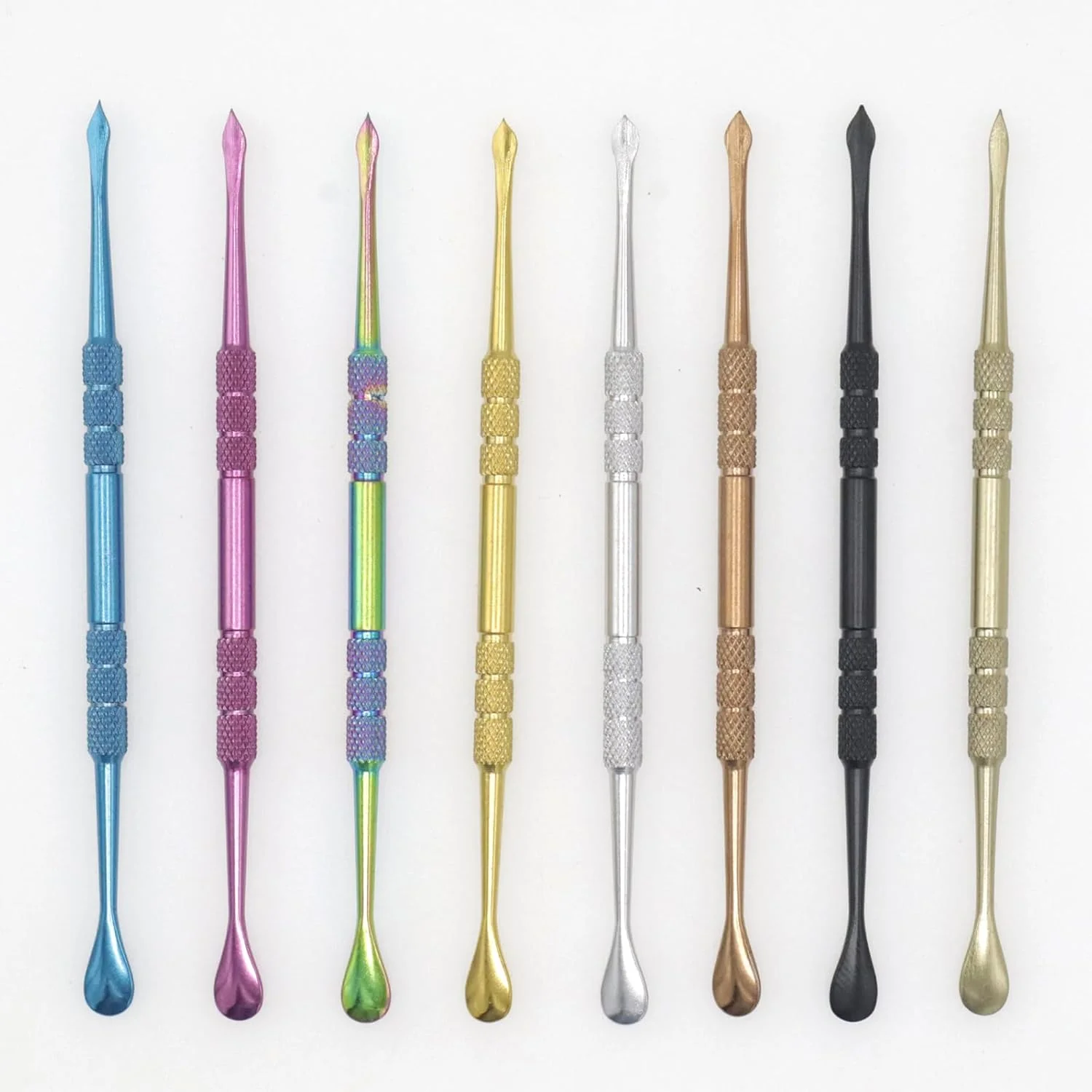 مجموعه 8 عددی ابزار حکاکی موم چند رنگ Joyangy، قاشق های مجسمه سازی و قلم های حکاکی دو سر از جنس استیل ضد زنگ، ابزار اسکوپ موم 4.6 اینچی ایده آل برای هنر خاک رس و موم (8 رنگ)