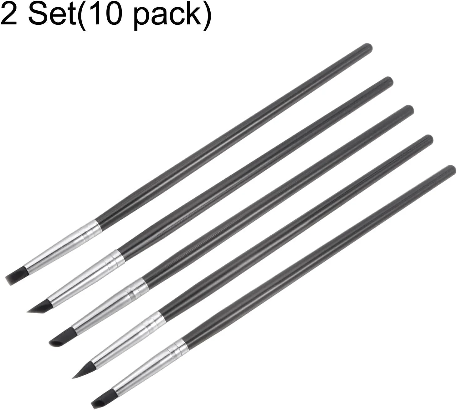 ابزار مجسمه‌سازی глиняная HARFINGTON، 10 عددی، قلم شکل‌دهی با نوک لاستیکی برای مجسمه‌سازی глиняная، ابزار حکاکی глиняная سفالی برای مجسمه‌سازی سرامیکی глиняная پلیمری، مشکی