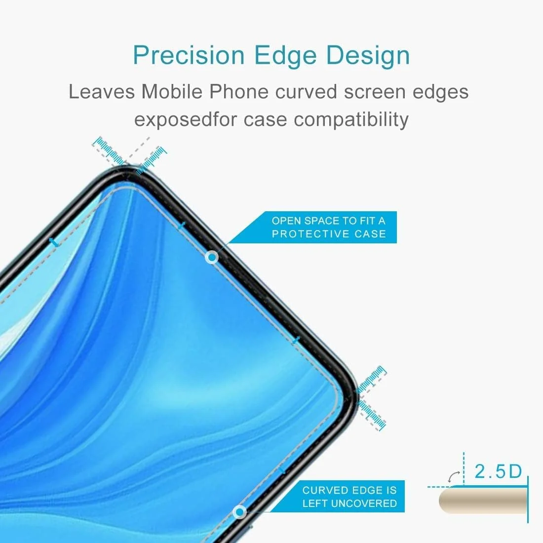 محافظ صفحه نمایش شیشه ای برای هوآوی Enjoy 10 Plus، 50 عدد، 0.26 میلی متر، 9H، 2.5D، لوازم جانبی تلفن همراه