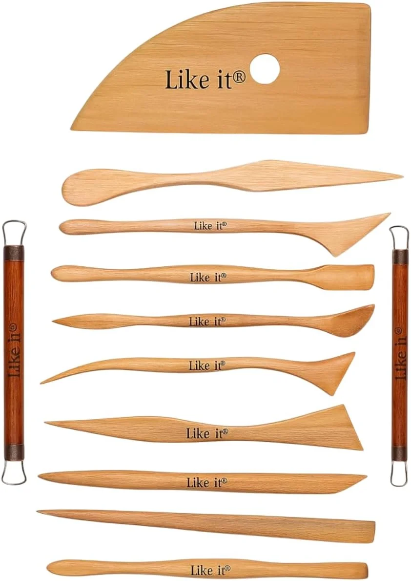 ست ابزار چوبی مدل سازی خاک رس با کیفیت هنرمند لایک ایت، ابزار مدل سازی و مجسمه سازی برای سفال، مجسمه ها، پلیمر، کاغذ و خمیر - 10 عدد ست ابزار چوبی مدل سازی خاک رس با کیفیت هنرمند لایک ایت، ابزار مدل سازی و مجسمه سازی برای سفال، مجسمه ها، پلیمر، کاغذ و خمیر - 10 عدد