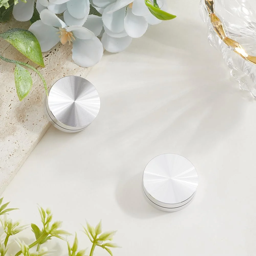 SOFPLATE ست 2 عددی ابزار چرخان سفالی 30 میلی‌متری، ابزار پرداخت سفال، صفحه گرد تخت نقره‌ای آلومینیومی، سینی پایه میز گردان، لوازم جانبی برای ساخت سرامیک، پلیمر، کیک، هنر و صنایع دستی DIY