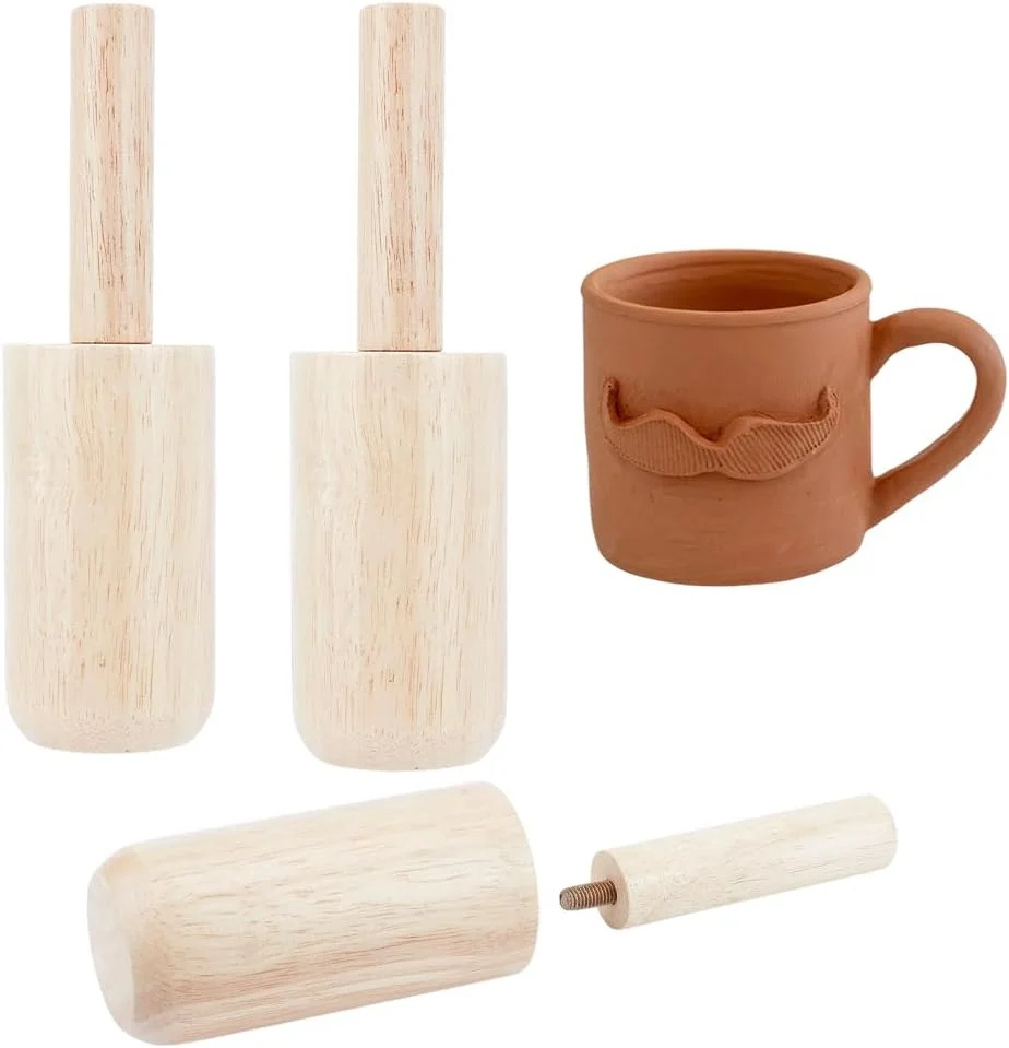 قالب سفال لیوانی BENECREAT، 4 عددی، قالب های شکل دهنده سفال چوبی با دسته، ابزار شکل دهی سرامیک، ابزار شکل دهی لیوان سفالی برای ساخت لیوان، ماگ و گلدان سرامیکی DIY قالب سفال لیوانی BENECREAT، 4 عددی، قالب های شکل دهنده سفال چوبی با دسته، ابزار شکل دهی سرامیک، ابزار شکل دهی لیوان سفالی برای ساخت لیوان، ماگ و گلدان سرامیکی DIY