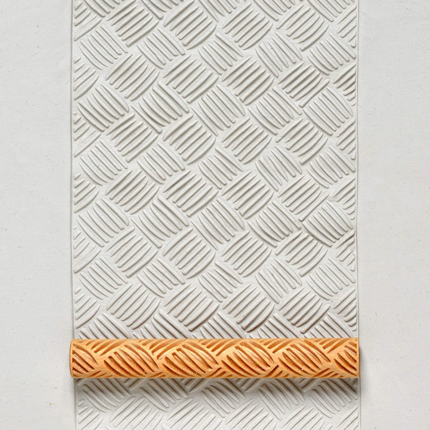 ابزار سفالگری ام کی ام، غلطک چوبی طرح شاخه (TW-11 طرح سبدبافت)