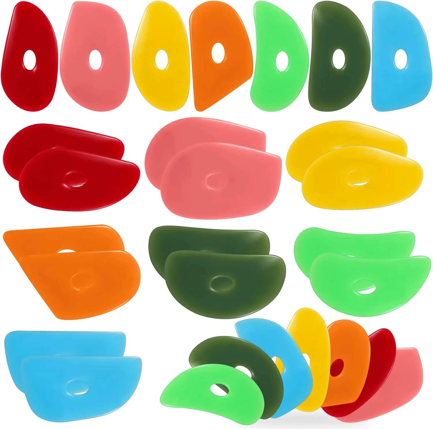 21 تکه دنده نرم Sherr برای سفالگری، دنده سیلیکونی رسی، ابزار سرامیک، دنده رسی لاستیکی سفالی برای صاف کردن، شکل دادن و مجسمه سازی DIY، 7 مدل (رنگ روشن، سبک کلاسیک) 21 تکه دنده نرم Sherr برای سفالگری، دنده سیلیکونی رسی، ابزار سرامیک، دنده رسی لاستیکی سفالی برای صاف کردن، شکل دادن و مجسمه سازی DIY، 7 مدل (رنگ روشن، سبک کلاسیک)