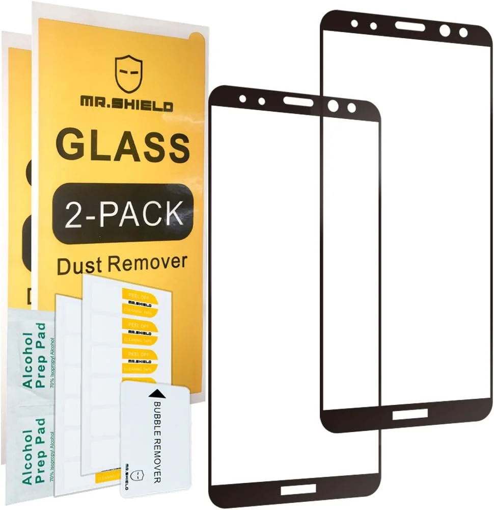 محافظ صفحه نمایش شیشه ای [2 عددی] Mr.Shield، طراحی شده برای هوآوی میت 10 لایت، پوشش کامل