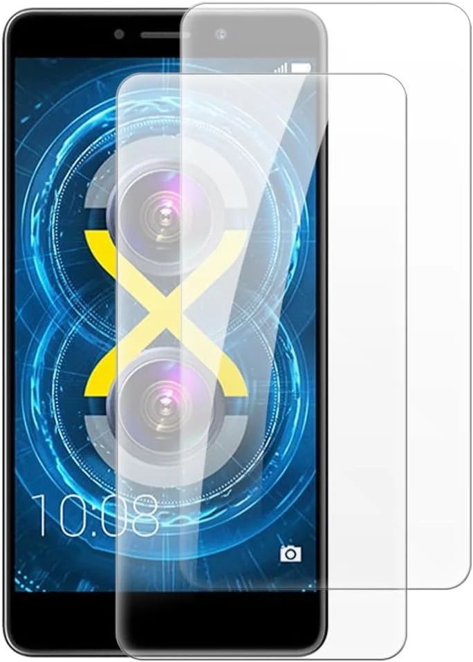 شاین تایم [بسته 2 عددی] محافظ صفحه نمایش شیشه ای حرارت دیده سازگار با هوآوی Honor 6X (5.5 اینچ)، HD شفاف ضد خش بدون حباب سازگار با قاب