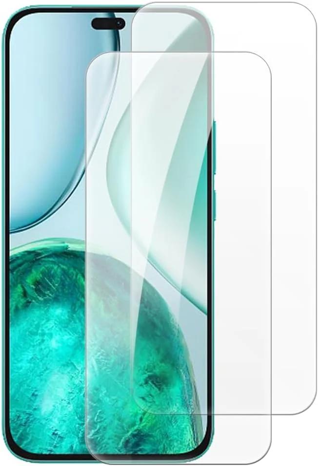 محافظ صفحه نمایش شیشه ای Shantime [2 عددی] سازگار با Huawei Honor X8C 4G (6.7 اینچ)، شفاف HD ضد خش بدون حباب و سازگار با قاب