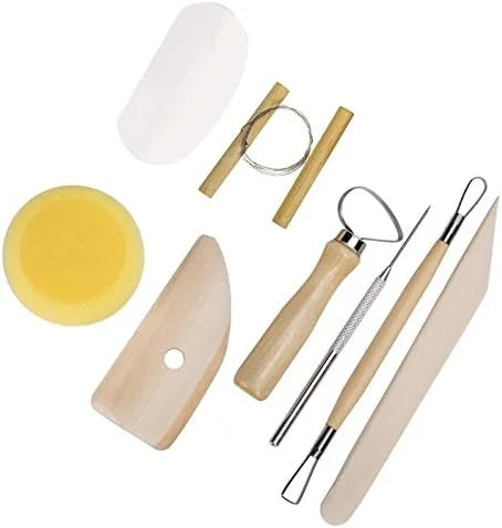 Raitron DIY Accessories Tool Kit 8pcs Clay Sculpting Kit Sculpt Smoothing Wax Carving Pottery Ceramic Tools Polymer Shapers Modeling Carved Tool for Men, DIY Handyman, Father/Dad, Husband Tools