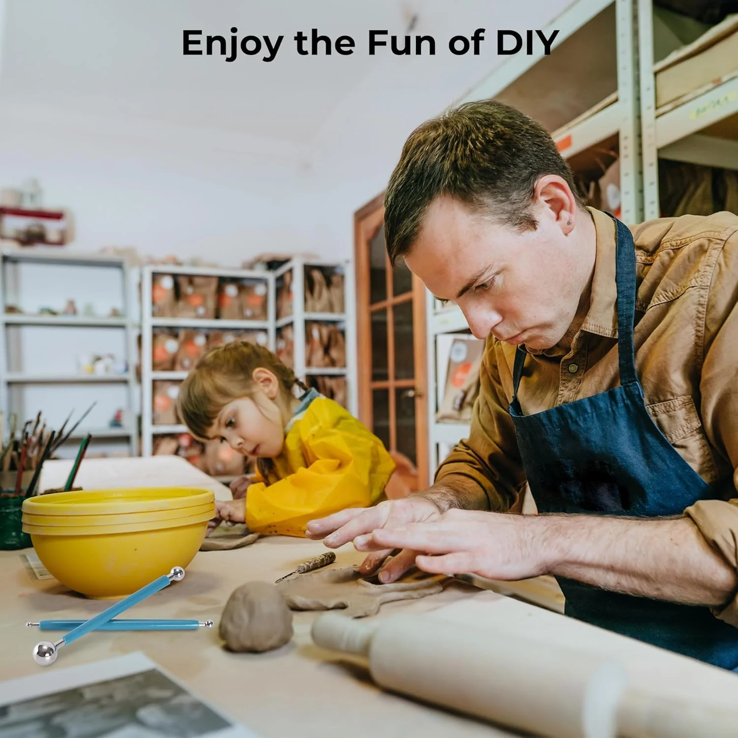 مجموعه ابزار مجسمه سازی رسی Alldeer شامل 10 عدد ابزار حکاکی سفال با دسته های چوبی، ست مجسمه سازی برش رسی برای مجسمه سازی، سرامیک، قالب گیری، DIY مجموعه ابزار مجسمه سازی رسی Alldeer شامل 10 عدد ابزار حکاکی سفال با دسته های چوبی، ست مجسمه سازی برش رسی برای مجسمه سازی، سرامیک، قالب گیری، DIY