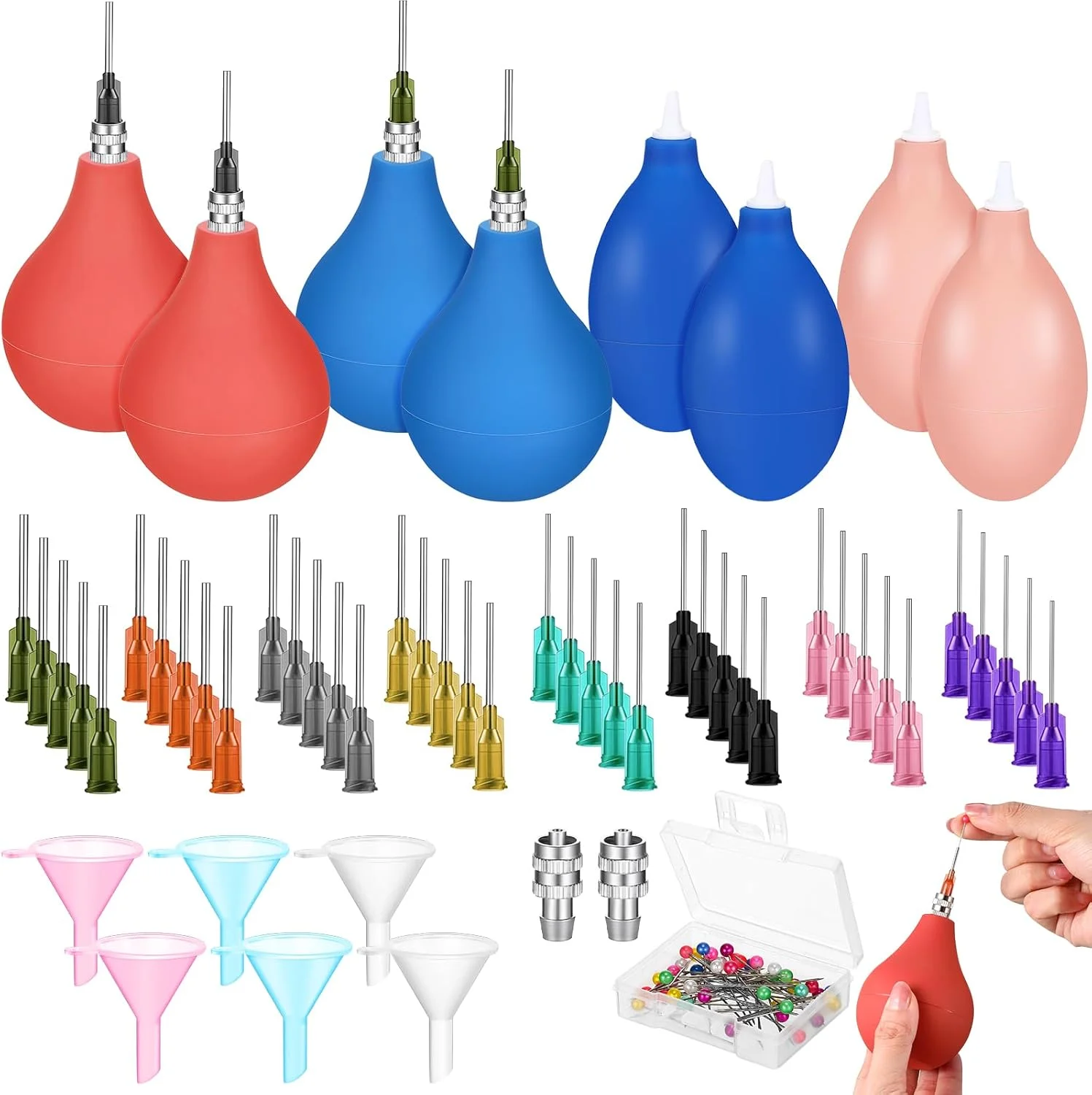 مجموعه ابزار سفالگری Dandat شامل 150 قطعه، ابزار سرامیکی دقیق، لوازم سفالگری، بطری های 3 و 1 اونسی، مجموعه ابزار رسی، اپلیکاتور نوک دقیق برای بطری های سفالی، لعاب، 8 عدد بطری فشاری دنباله دار برای لعاب سفالگری