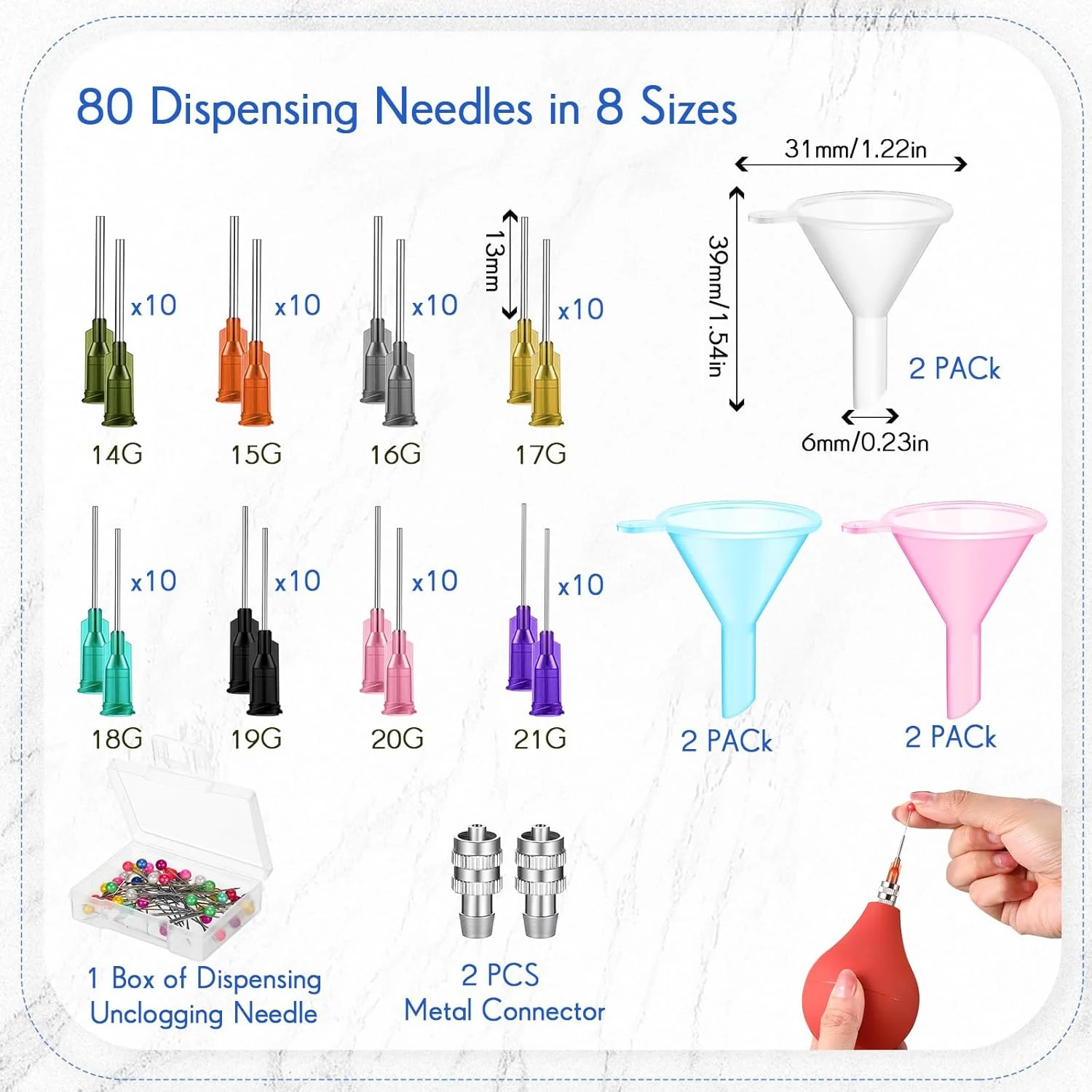 مجموعه ابزار سفالگری Dandat شامل 150 قطعه، ابزار سرامیکی دقیق، لوازم سفالگری، بطری های 3 و 1 اونسی، مجموعه ابزار رسی، اپلیکاتور نوک دقیق برای بطری های سفالی، لعاب، 8 عدد بطری فشاری دنباله دار برای لعاب سفالگری
