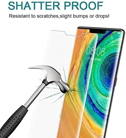 قطعات یدکی تلفن همراه 10 عددی محافظ صفحه نمایش شیشه ای خمیده فوق العاده باریک 9H 2.5D برای Huawei Mate 30 Pro