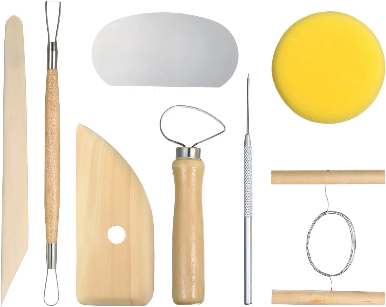 مجموعه 8 عددی ابزار سفالگری Fawoonu، ابزارهای سرامیکی، مجسمه سازی، حکاکی، برش، صنایع دستی، ابزار حکاکی سفال نرم