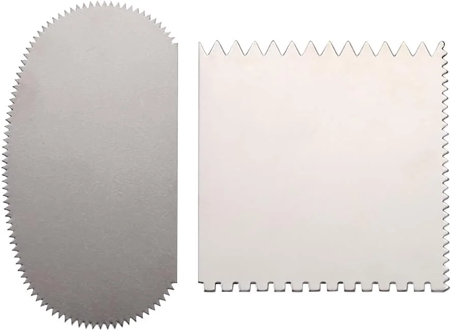 مجموعه دو عددی کاردک سفالگری استیل FSSTUD، ابزار دنده دار روبانی خاک رس، ابزار سرامیکی فلزی مربعی، کاردک برش خاک رس، ابزار مدل سازی مجسمه سازی سرامیکی، ابزار بافت دهی سفالگری