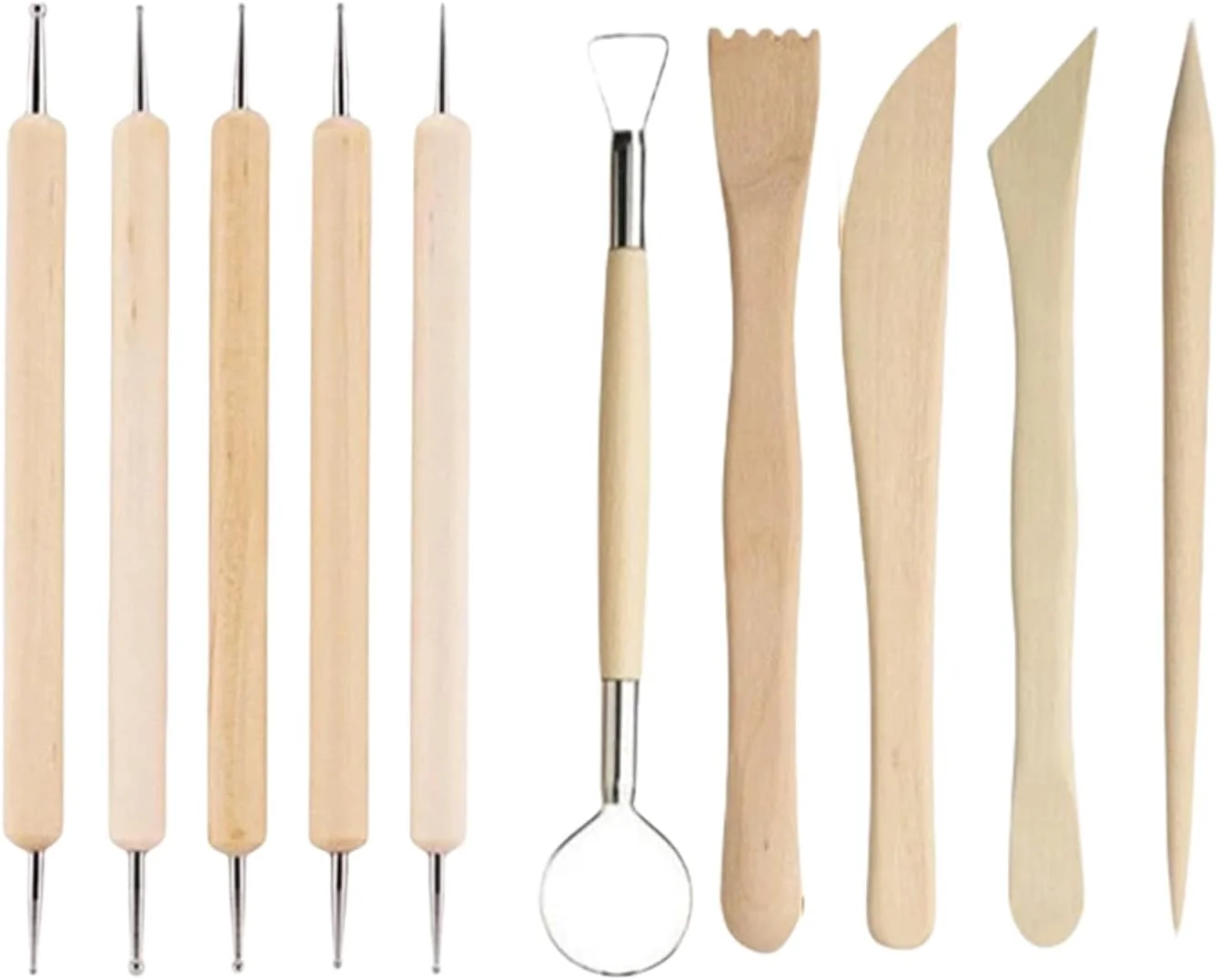 ابزار سفالگری WLVinson، ابزار سرامیک، ابزار مدل سازی، ابزار خاک رس، بسته 10 عددی