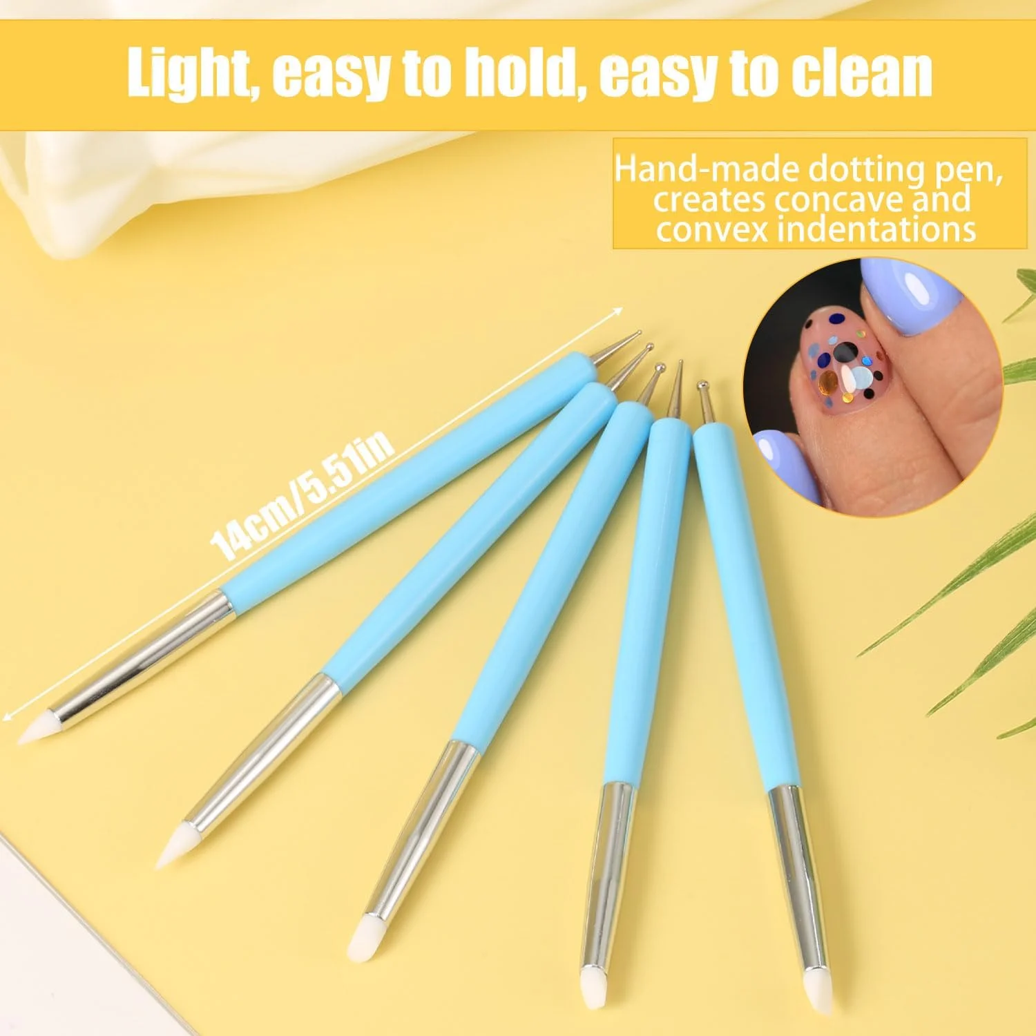 مجموعه ابزار مجسمه سازی NQEUEPN، مجموعه برس 10 عددی، ابزار مجسمه ساز سیلیکونی، برس، مجموعه ابزار مجسمه سازی خاک رس برای سفال ناخن و ساخت خاک رس، لوازم صنایع دستی (آبی، مشکی)