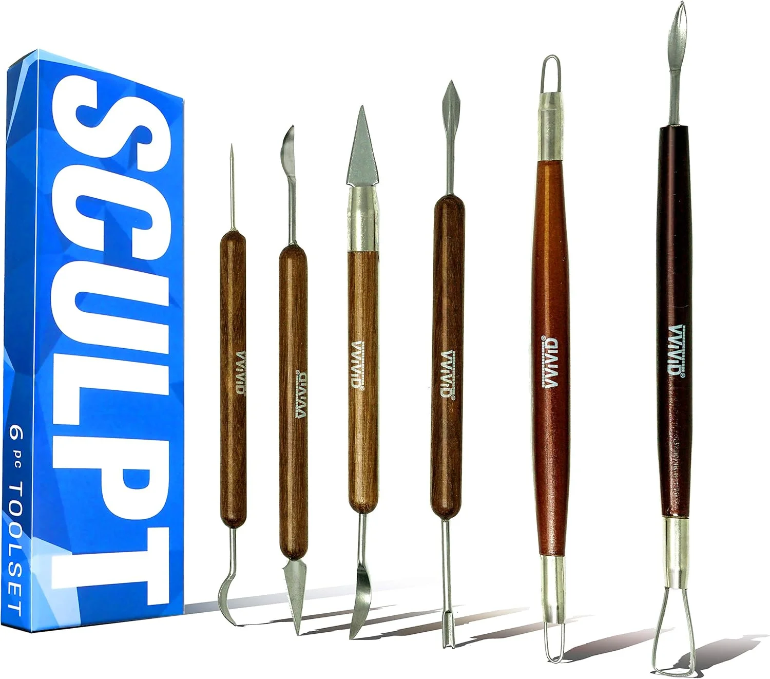 ست ابزار مجسمه سازی و سرامیک دو طرفه ویوید (6 تکه)