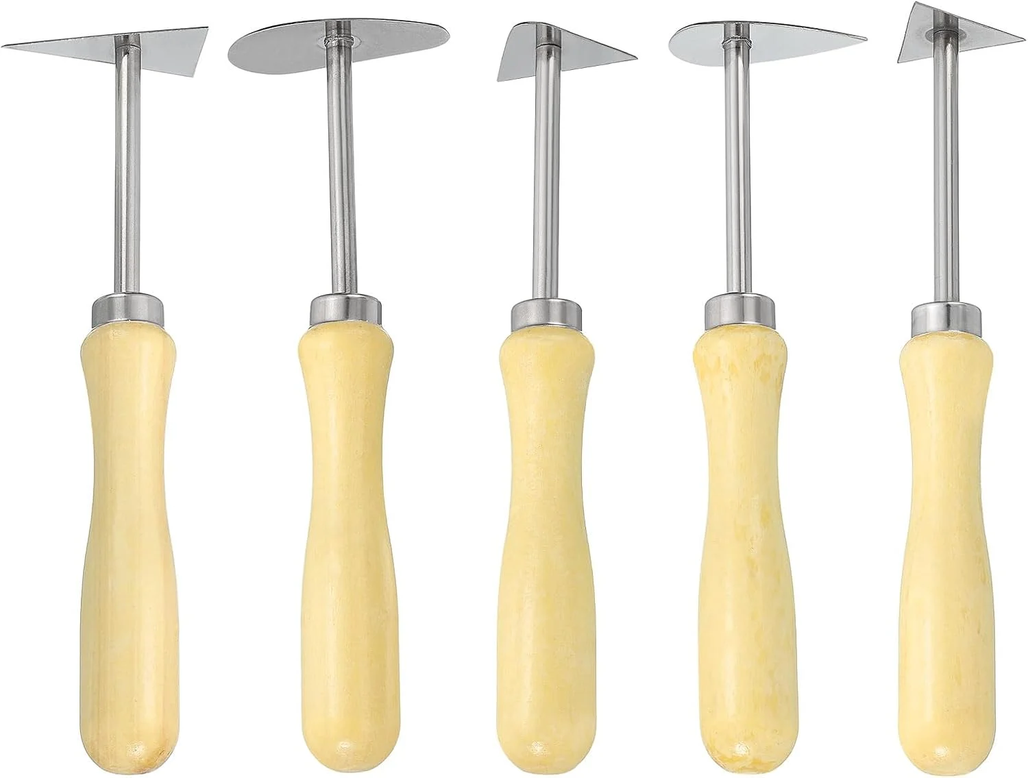 ست 5 عددی ابزار مجسمه سازی سفالی HARFINGTON با دسته چوبی و سر نوک تیز استیل ضد زنگ، مناسب برای مدل سازی، حکاکی، پیرایش، شکل دهی، برش، تزئین و برجسته سازی