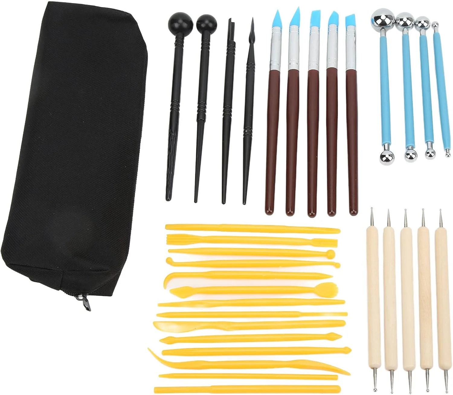 مجموعه ابزار مجسمه سازی خاک رس GDJbnyu، مجموعه ابزار آبپاش، کاربرد دستی DIY، 33 قطعه