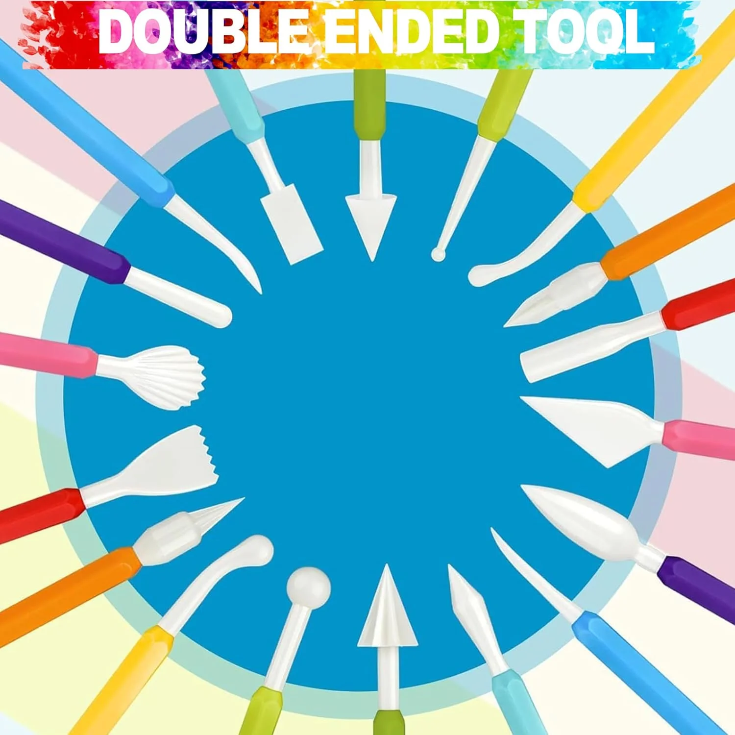 مجموعه ابزار سفال ۹ عددی LINPHCEY برای کودکان، کیت ابزار سفالگری پلاستیکی برای سفالگری DIY، مدل سازی خمیر پلیمری اسکولپی - ایمن و با کاربری آسان برای مبتدیان و دوستداران صنایع دستی