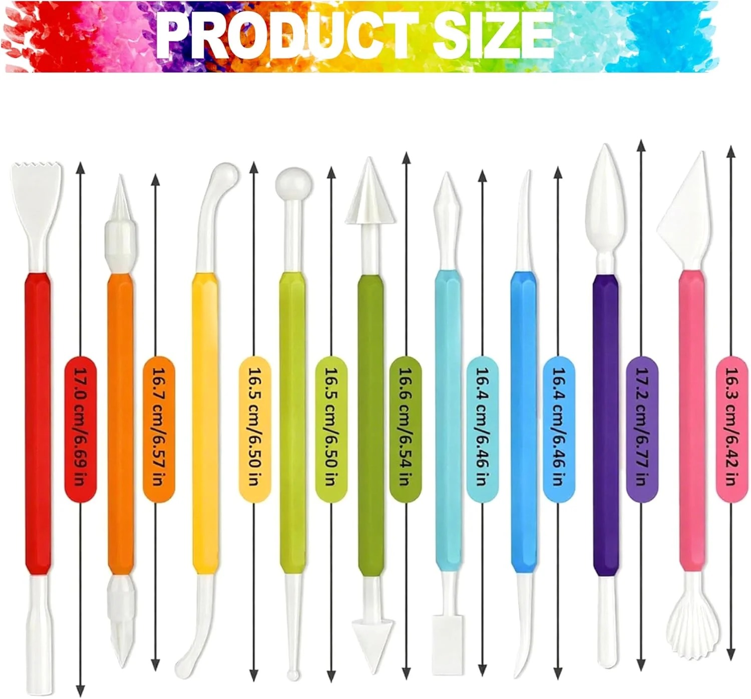 مجموعه ابزار سفال ۹ عددی LINPHCEY برای کودکان، کیت ابزار سفالگری پلاستیکی برای سفالگری DIY، مدل سازی خمیر پلیمری اسکولپی - ایمن و با کاربری آسان برای مبتدیان و دوستداران صنایع دستی